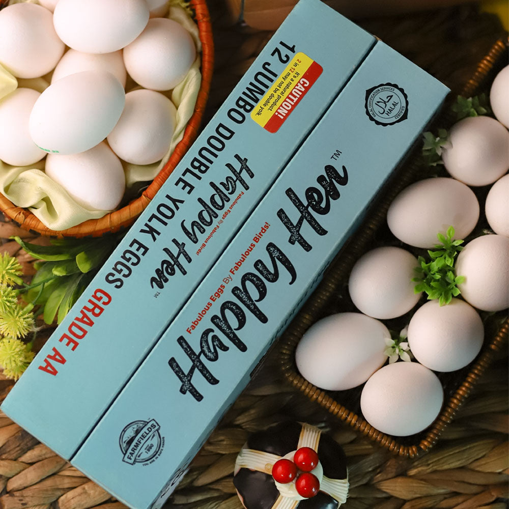 Farm Fields Happy Hen Jumbo Classic Eggs 12 Pcs