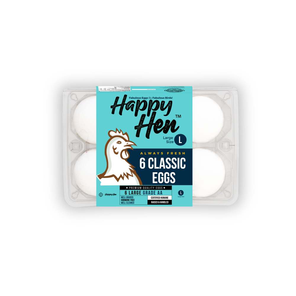 Ff Happy Hen Classic Eggs 6 Pcs